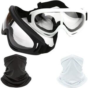 2 Pack Dirt Bike ATV Motocross Anti-UV with 2 Pack Neck Breathable Bandana Mask